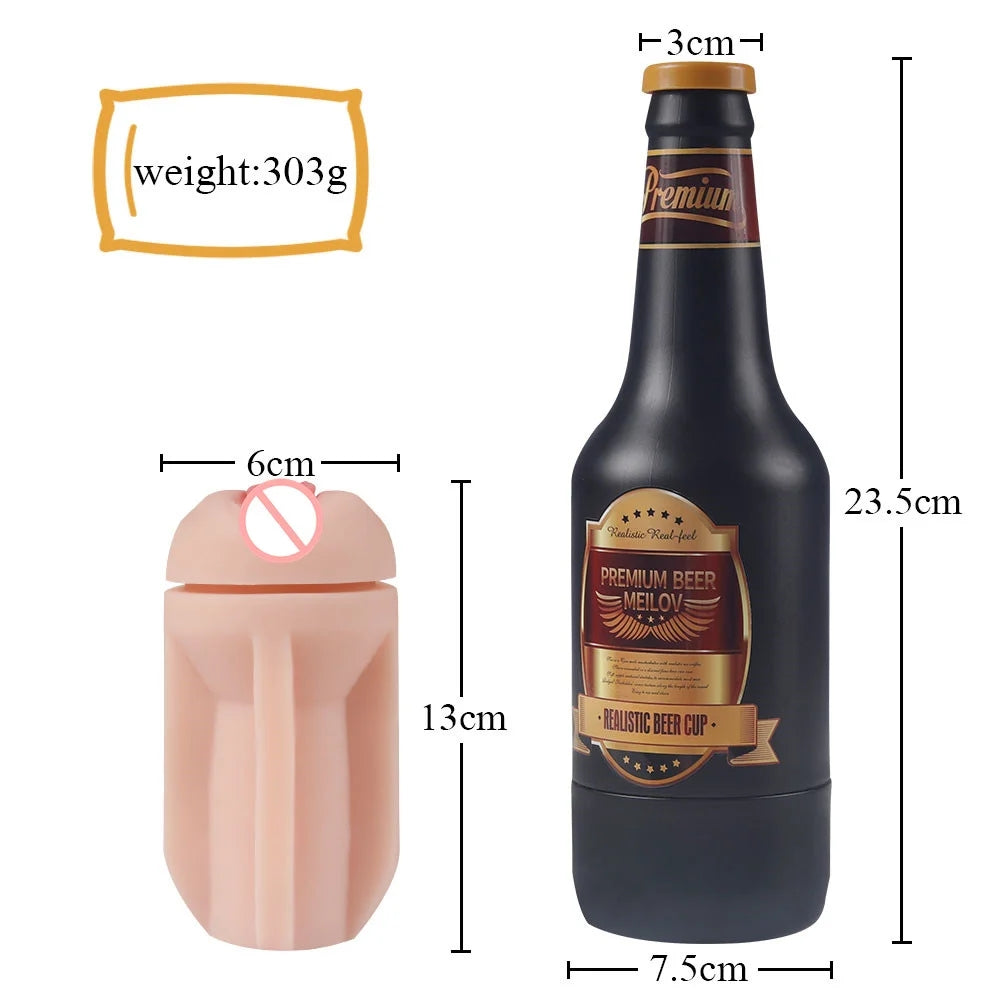 Male Masturbator Erotic Toy Portable Beer Bottle