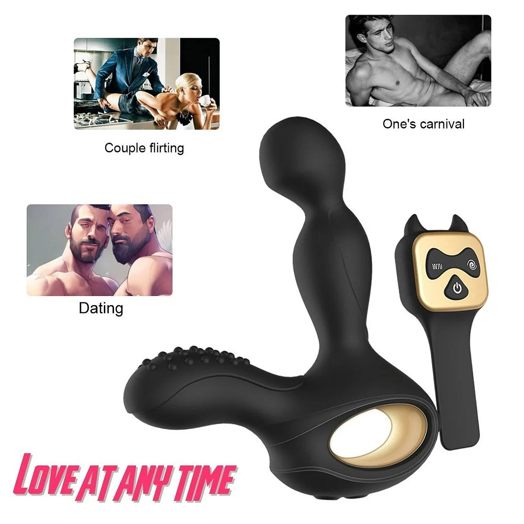 Anal Plug Rotary Heating Male Prostate Massager