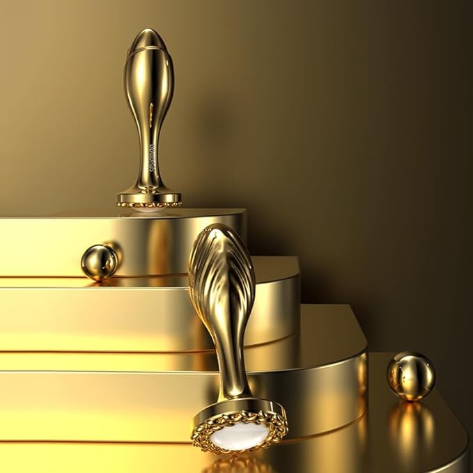 Lockink Pearl Gold Thread Anal Plug For Anal Expansion