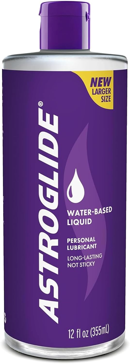 Astroglide Water Based Lube (2.5oz), Liquid Personal Lubricant, Long-Lasting Sex Lube for Men, Women and Couples, Travel-Friendly Size (Pack of 3)