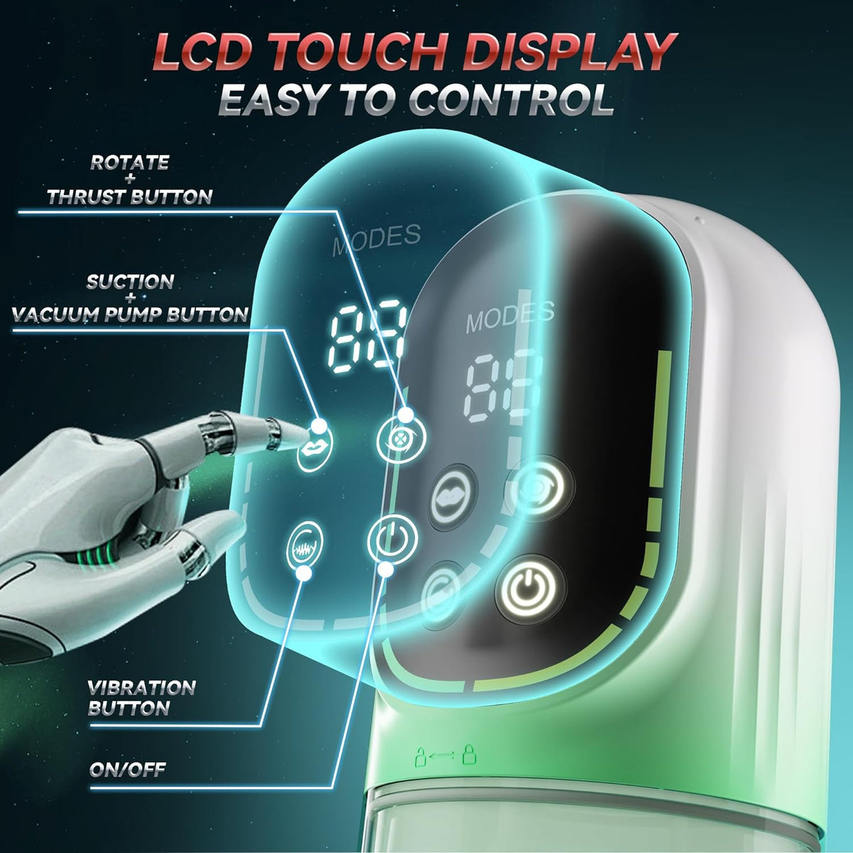 Automatic Male Masturbator Penis Pump, Male Sex Toys for Men Sex Toy Adult Toys Pocket Pussy Male Stroker Male Masturbators with 3 Pump & 7 Thrusting Rotating Vibrating Sucking Bondage Gags & Muzzles