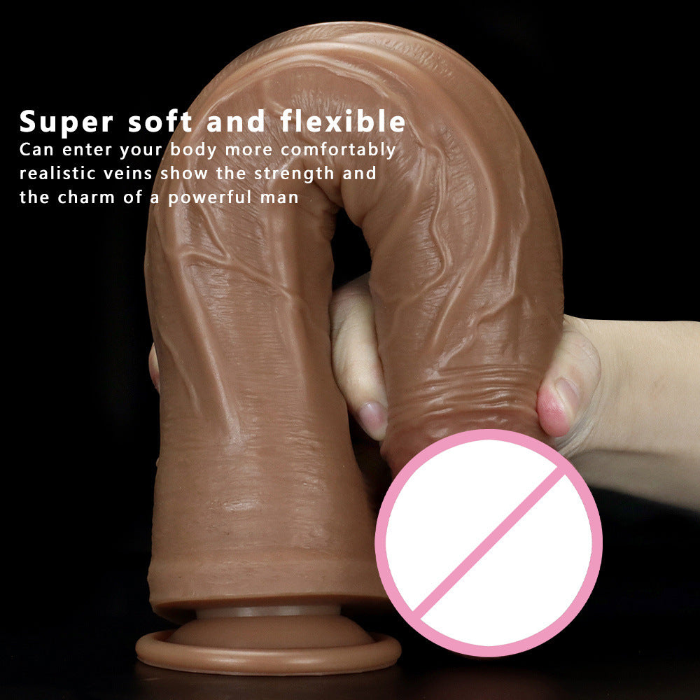 Large Bendable Realistic European King Cock Dildo 36cm