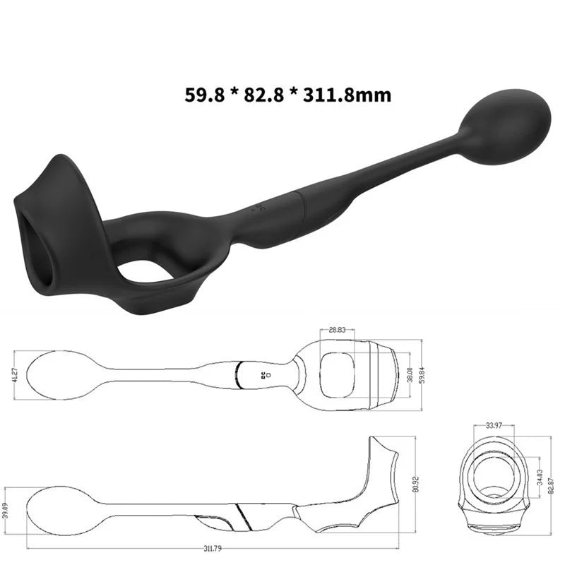10 Frequency Vibrating Prostate Massager Wireless Remote Control For Men
