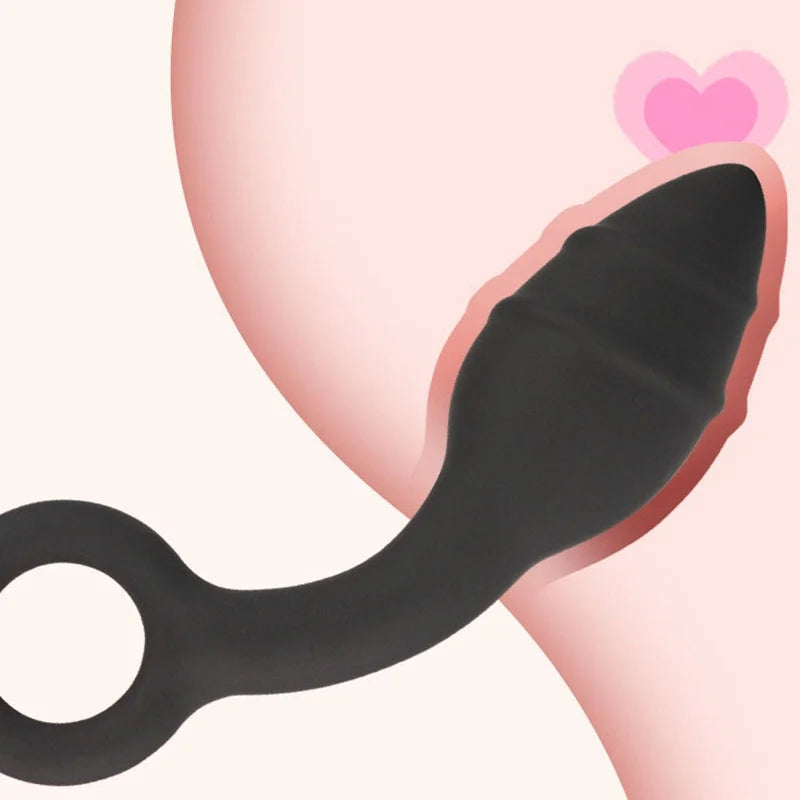 Non-electric Silicone Butt Plug Prostate Massager G-spot Stimulation Anal Dilator