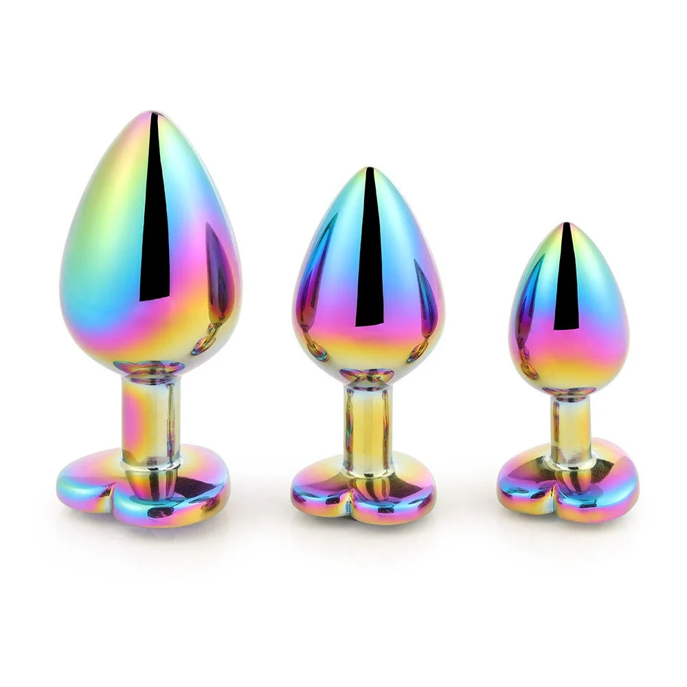 Colored Heart-shaped Butt Plug Set