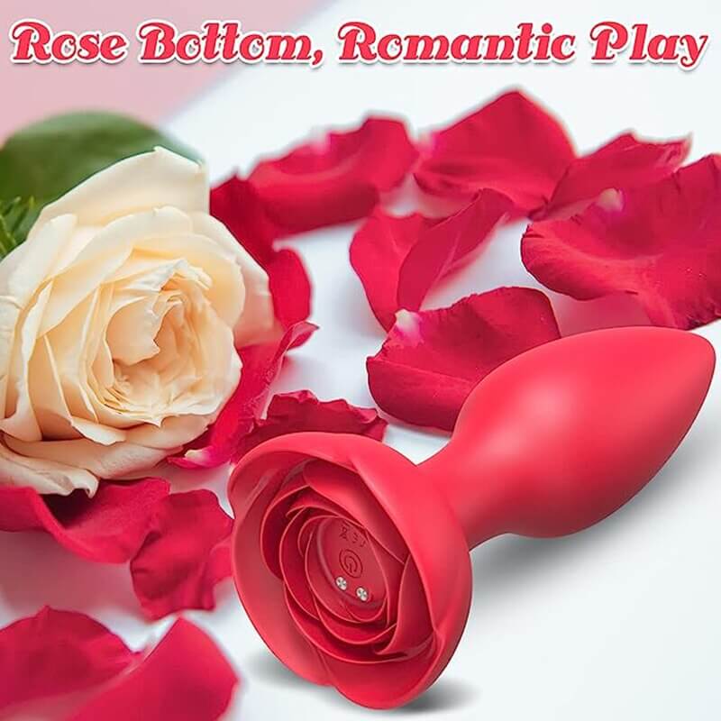 Rose Anal Vibrator Remote Control Butt Plug-ZhenDuo Sex Shop-ZhenDuo Sex Shop