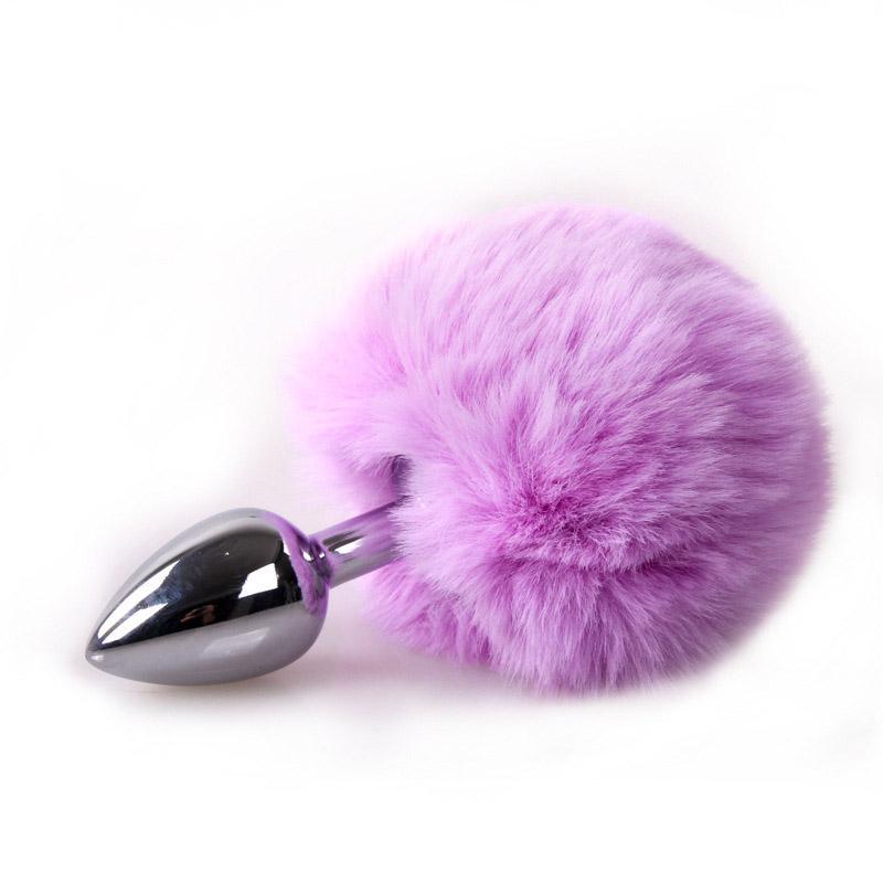 Rabbit Tail Metal Anal Plug-ZhenDuo Sex Shop