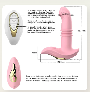 Remote Vibrator Vagina Massage Clitoris Stimulator Thrusting Telescopic Vibrating Panties Masturbator: