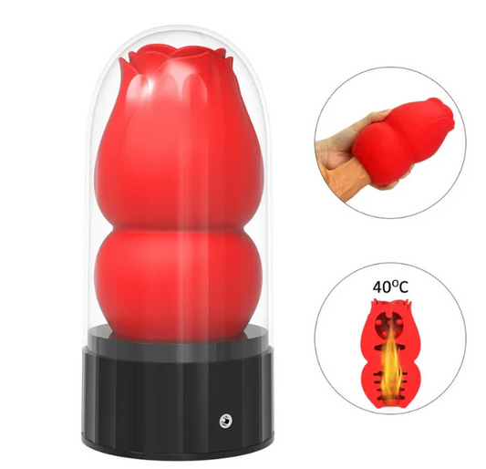 Male Rose Toy Heating Manual Masturbation Cup