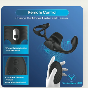 Triple the Pleasure with the 3-in-1 Vibration Testicle Prostate Massager
