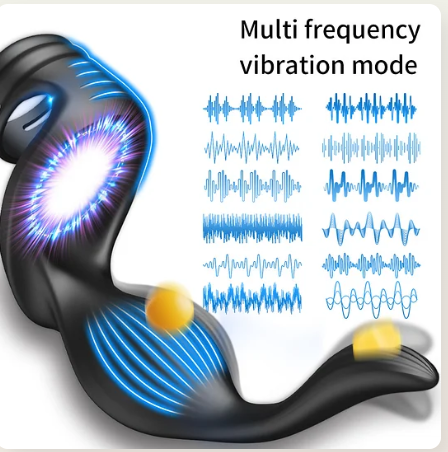 Unlock New Dimensions of Pleasure with the Wireless Remote Control 3-Point Stimulation Vibrating Penis Ring