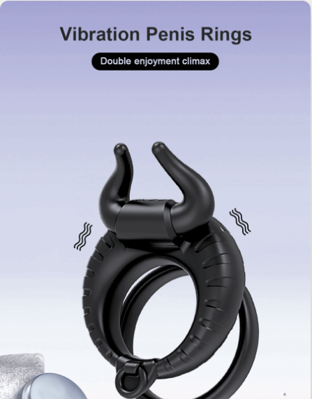 Revolutionize Intimacy with the Bullfighting Double Rings Vibrating Penis Ring