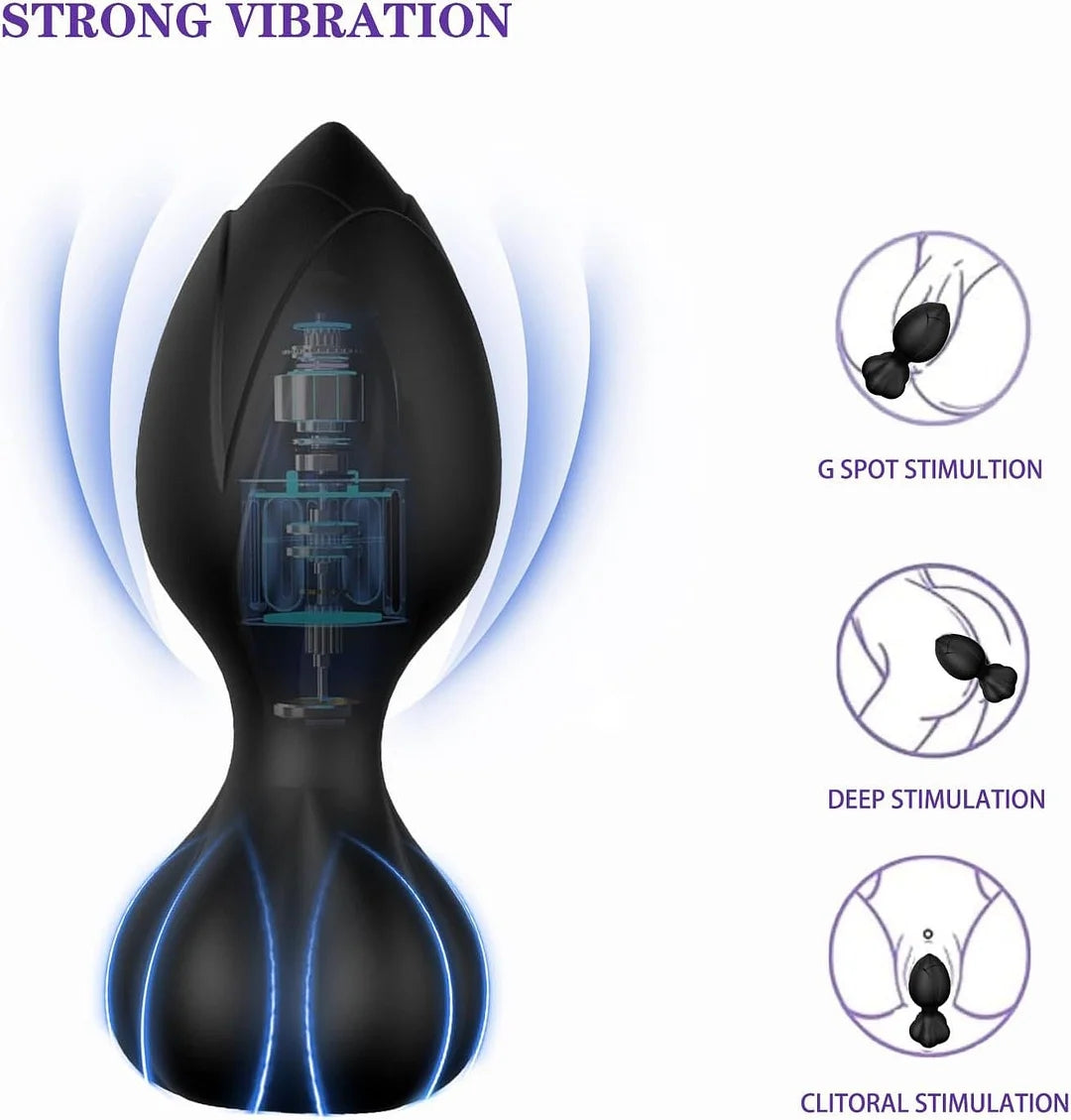 App Remote Control 10 Frequency Anal Vibrator