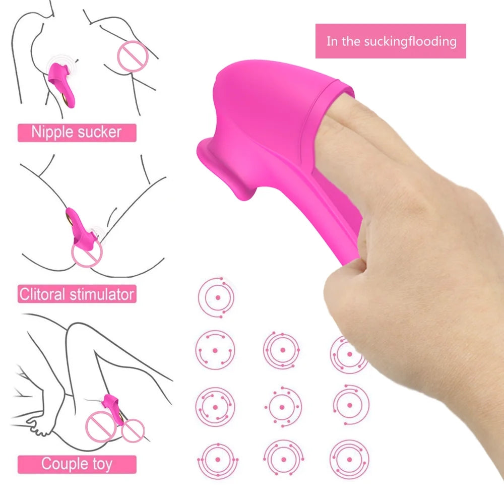 G-spot Finger Sucker Breast Massager Clitoris Vagina Stimulator