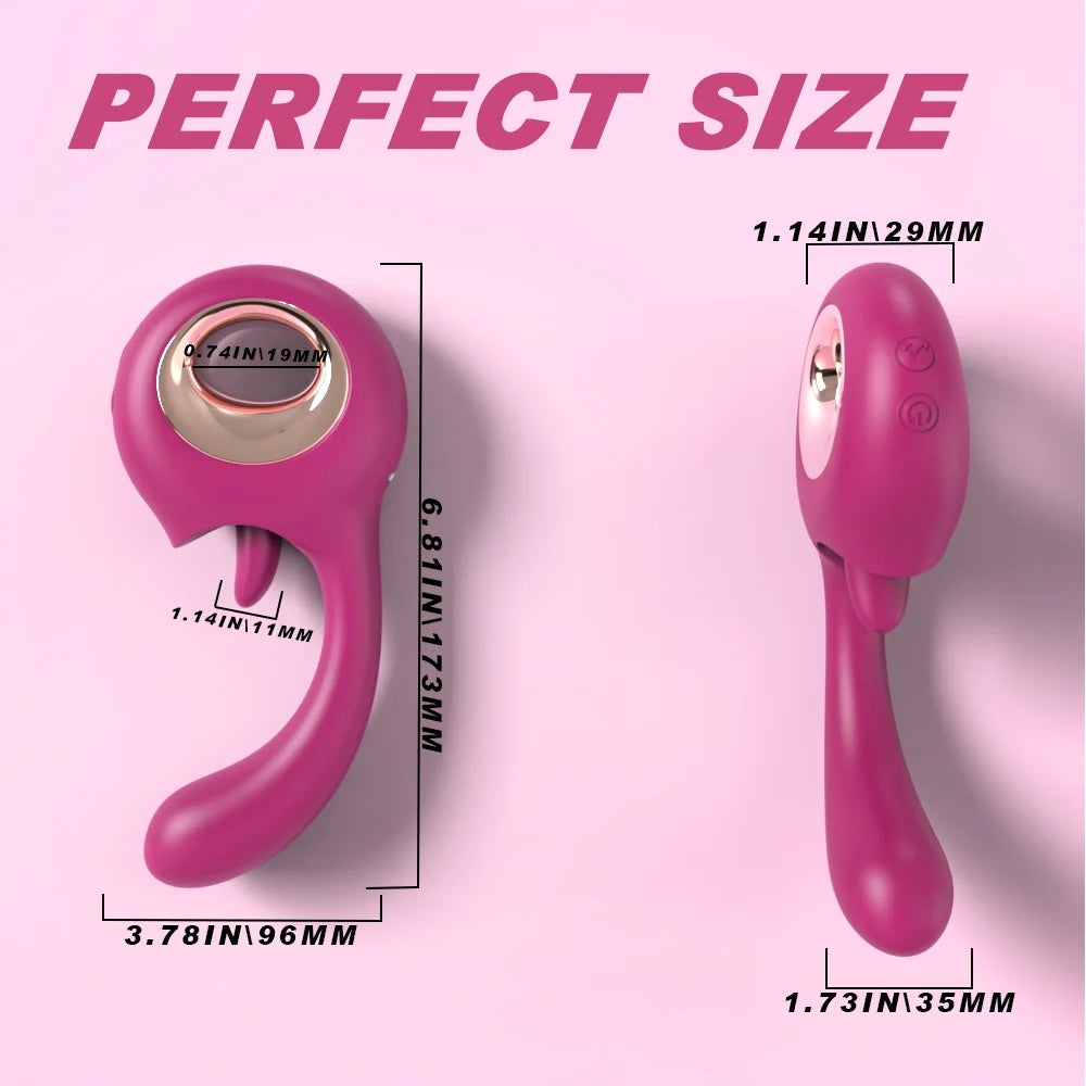 Donut 2-in-1 Clit Licking Toy G Spot Vibrator