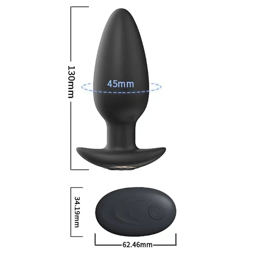 Wireless Remote Control 10 Modes Vibrating Butt Plug