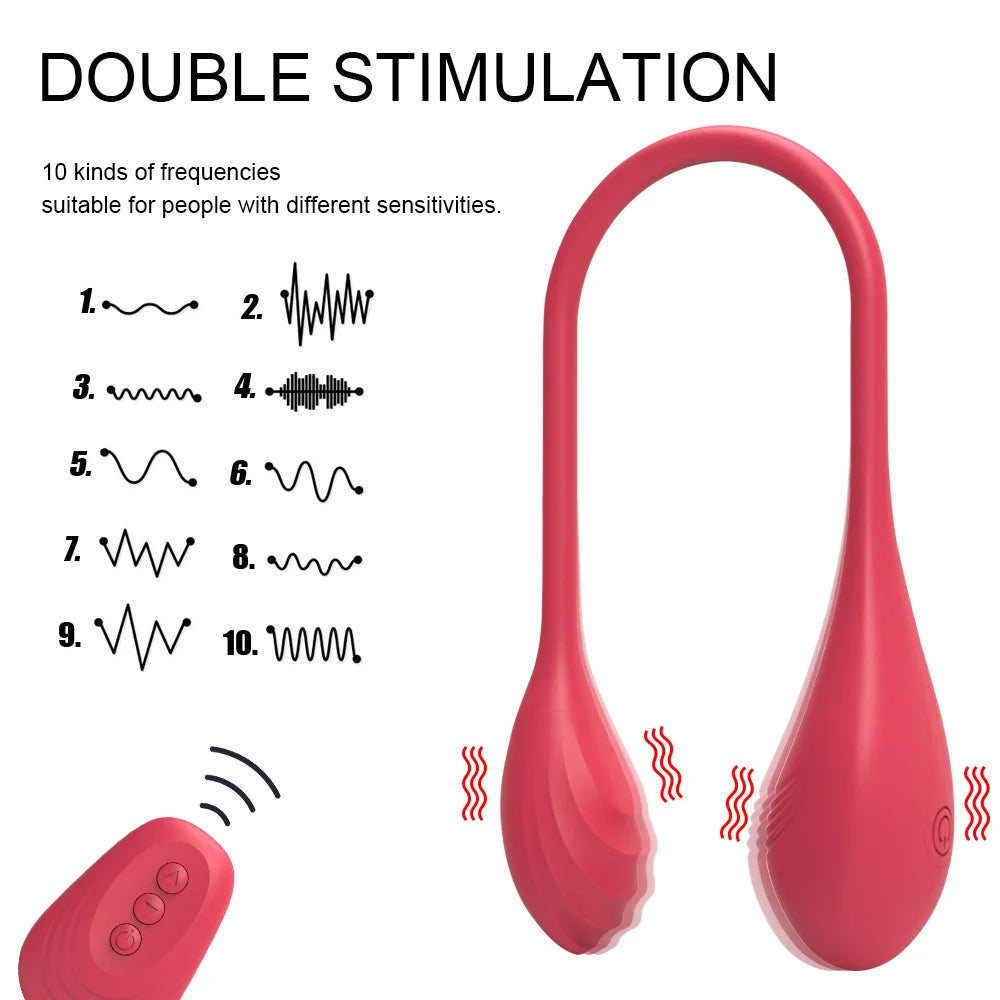 Wireless Remote Double Head Vibrating Egg