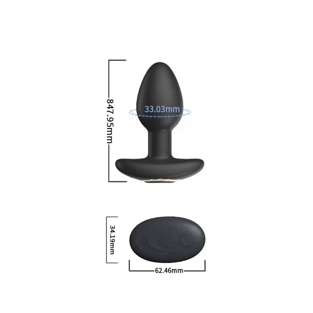 Wireless Remote Control 10 Modes Vibrating Butt Plug