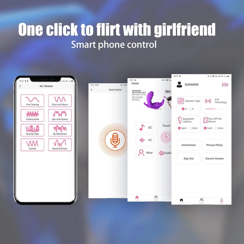 App/Remote Control Invisible Wearable Vibrator