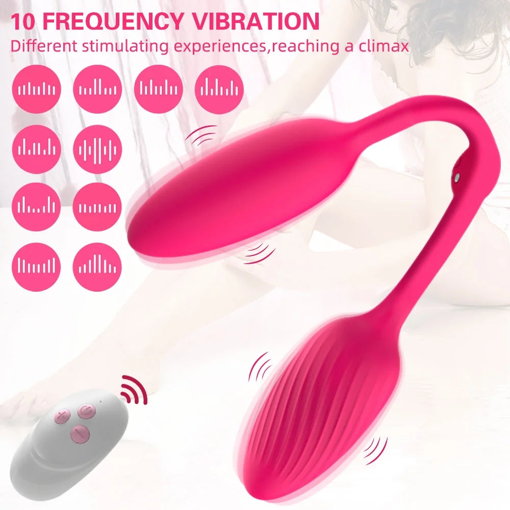 10 Frequency Vibrating G-spot Vaginal Stimulator Butt Plug With Remote Control