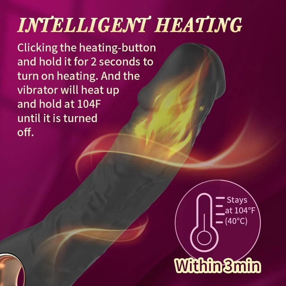 Handheld Heated Vibrating Bendable Dildo