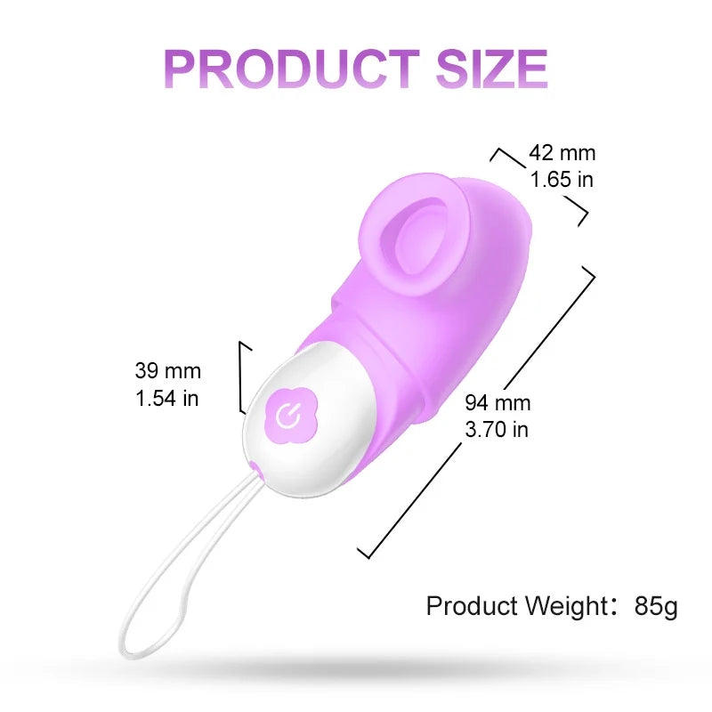 Rechargeable Remote Control Cute Vibrator with Detachable Nozzle