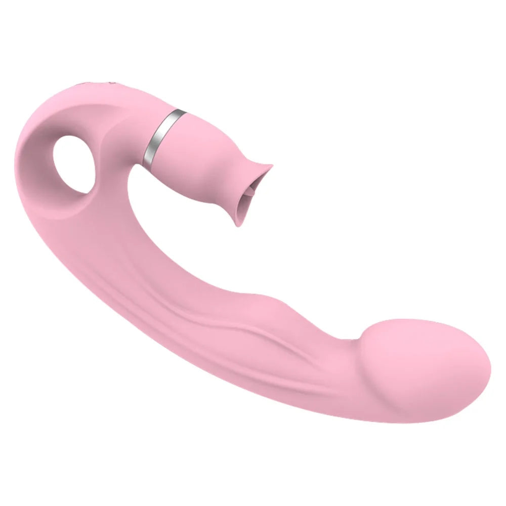 Tongue Licking G Spot Stimulating Dildo Vibrator