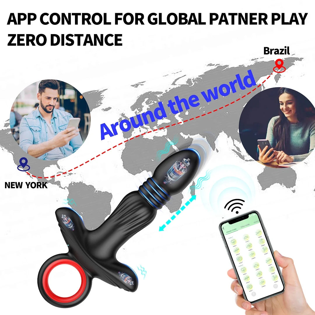 Paul Wireless & App Remote Control Thrusting Vibration Prostate Massager