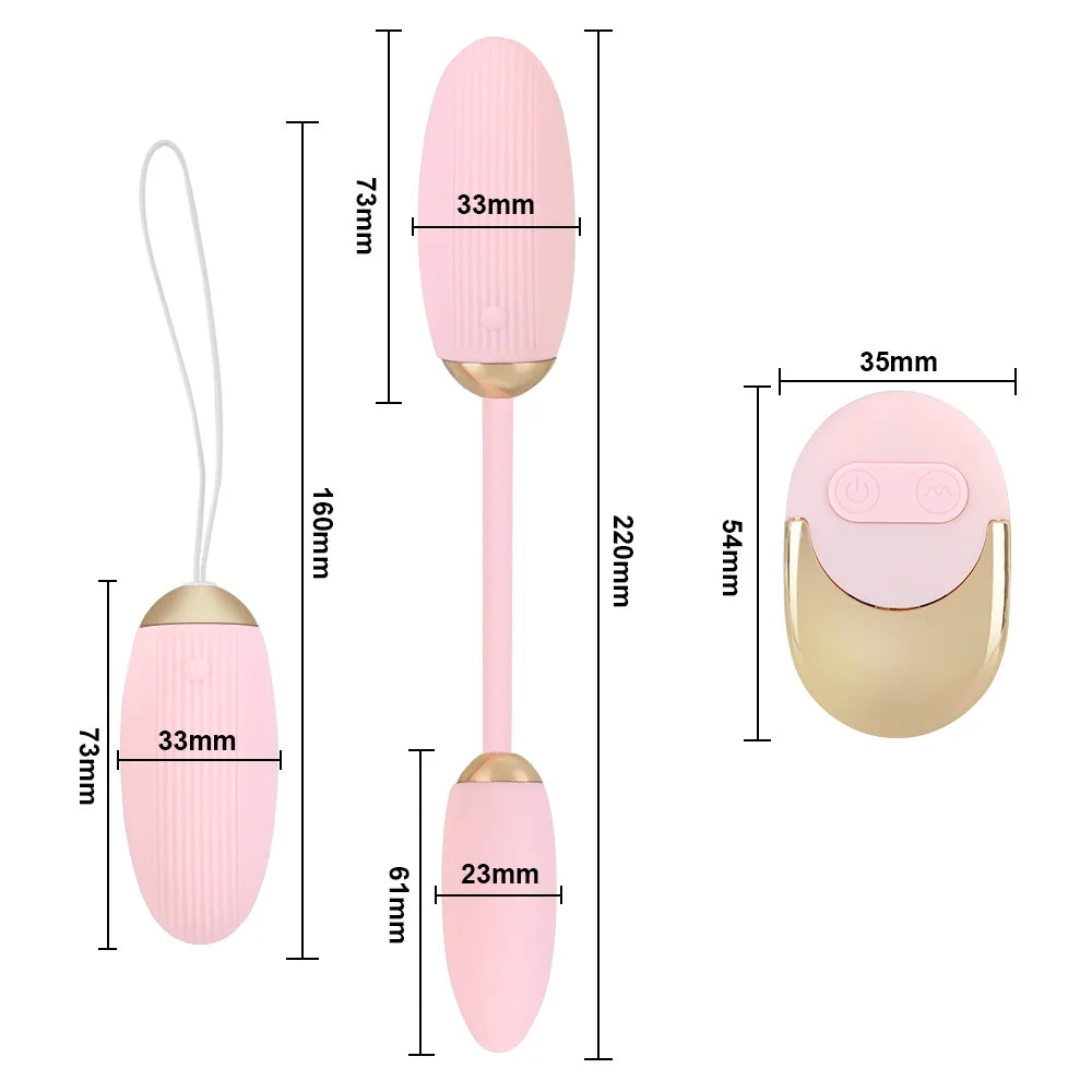 Double Head 10 Frequency Vibrating Eggs With Remote Control