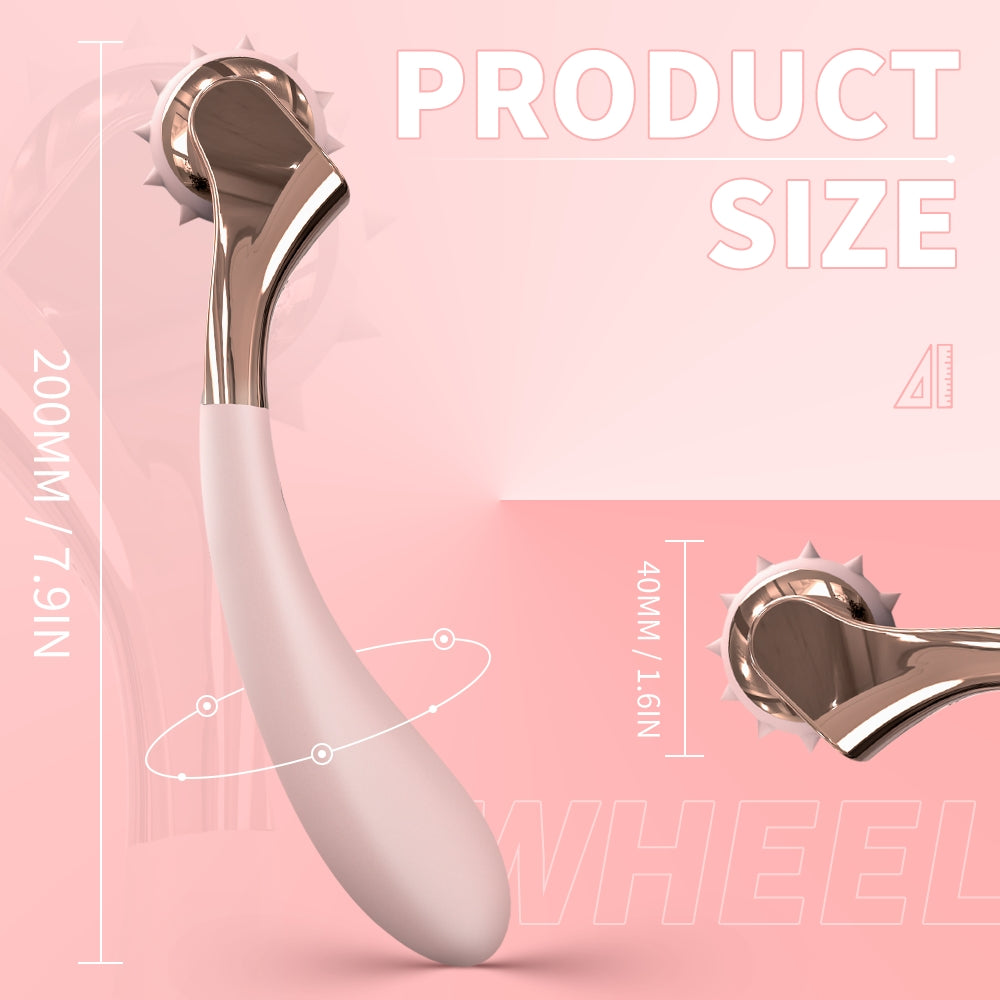 Fillet Shape Roller Clitoris Stimulator G Spot Breast Body Massage Vibrator