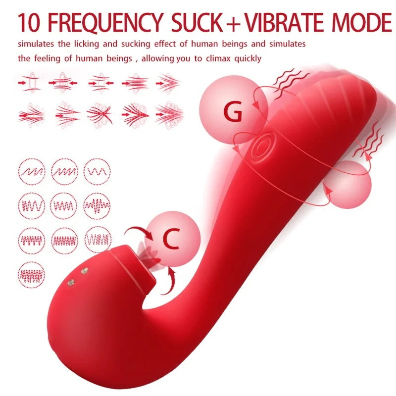 Red Velet - 3 In 1 Tongue Licking Tapping Panty Vibrator