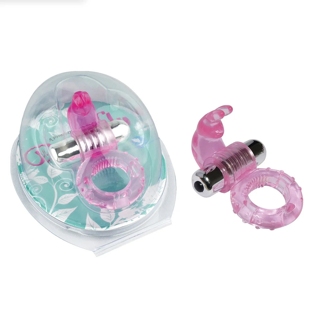 7 Frequency Small Rabbit Vibrating Cock Ring Sex Toy For Couples