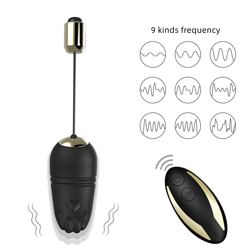 9 Speed Vibrating Vigina Ball Anal Plug With Remote Control