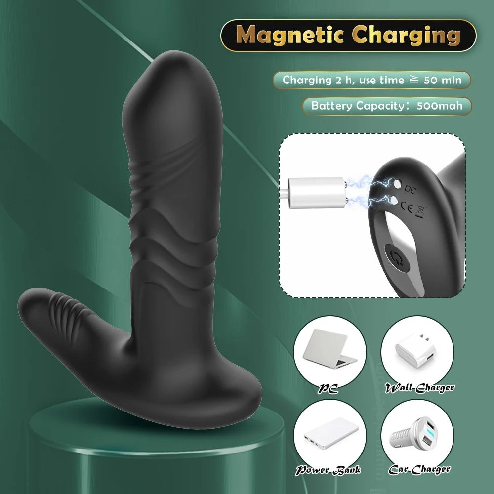 App Remote Control Telescopic Vibration Prostate Massager