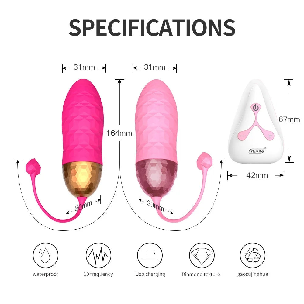 10 Speed G-spot Vibrator Jump Egg Vibrator With Remote Control