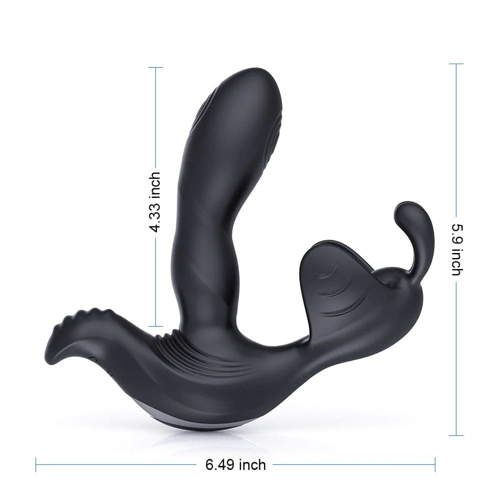 Safiman Tapping Prostate Massager Triple Stimulation with 7 Flapping Vibration