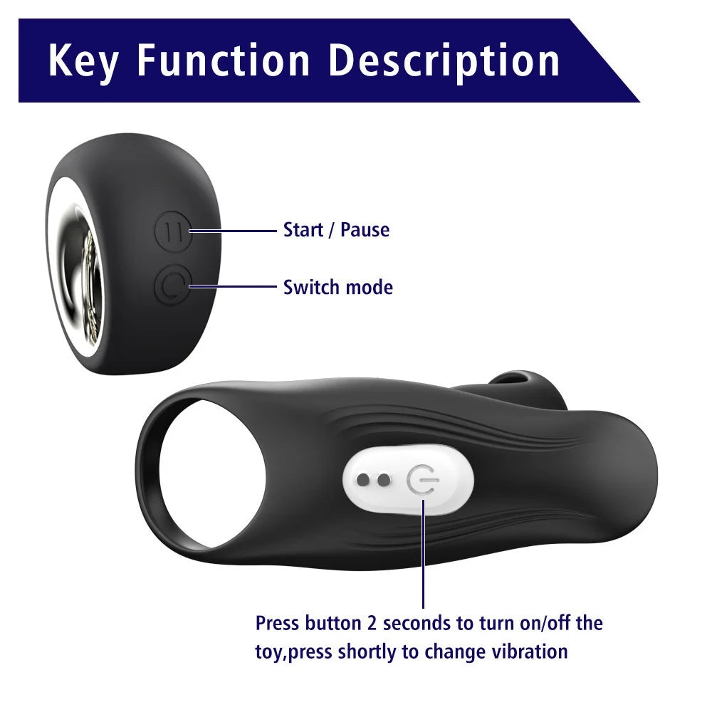 Wireless Remote Control 2-in-1 Vibration Clit Stimulator & Cock Rings