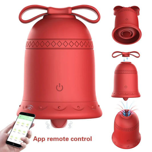 Bell 2-in-1 App Remote Control Sucking Tongue Licking Clitoris Stimualator