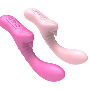 10 Frequency Wiggle Dildo Vibrator Clitoris Tongue Licking G-spot Massager
