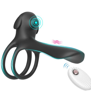 Remote Control Penis Vibrator With Double Ring