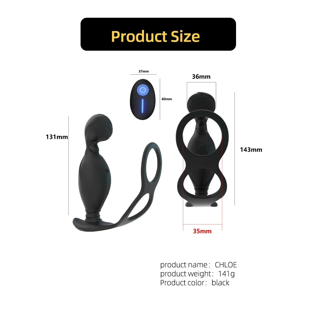 Wireless Remote Control Prostate Anal Plug Massager