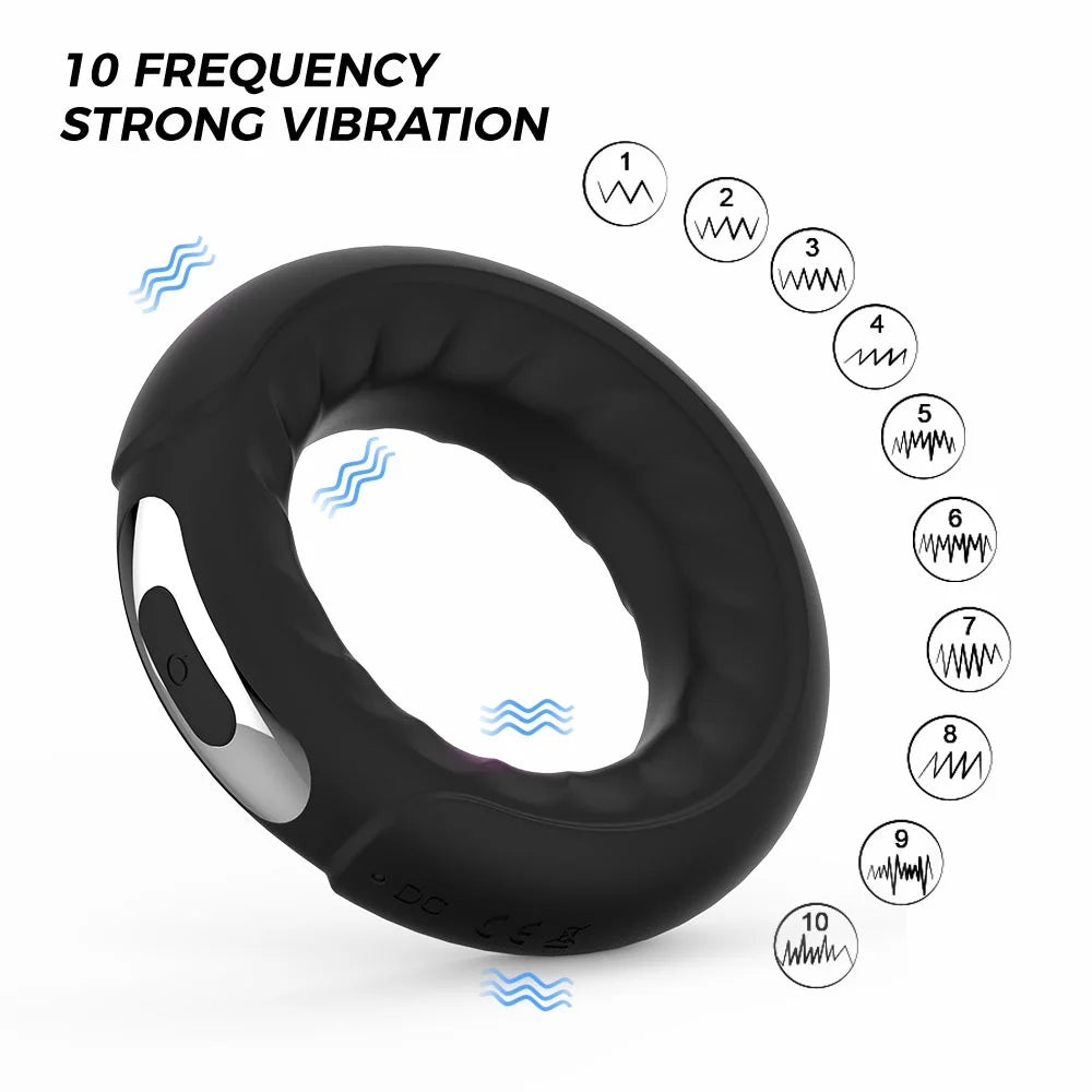 Vibrating Penis Ring for Clitoral Stimulation, Remote Control Clitoris Stimulator Massager