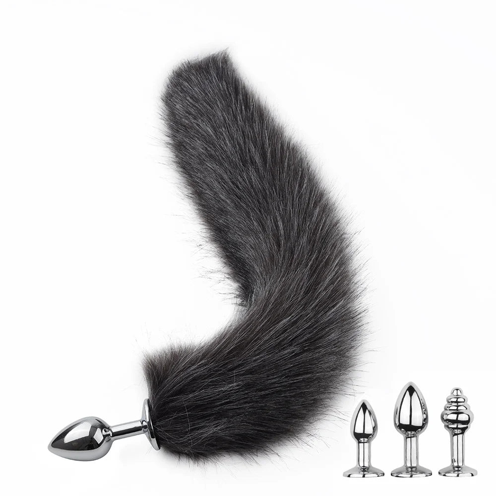 Fox Tail Detachable Metal Anal Plug Backyard