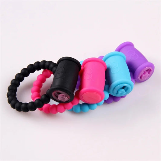 Silicone Vibrating Penis Ring Wearable Cock Ring Sex Toy For Adults