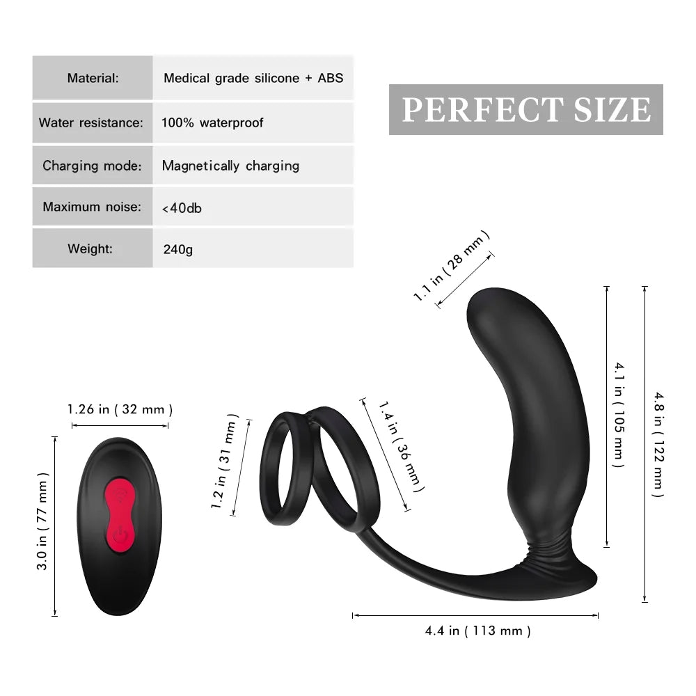 Siren - Wireless Remote Control Rotating Beads Vibrating Prostate Massage