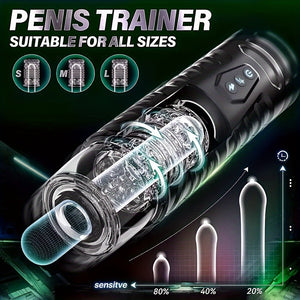 Automatic Male Masturbator Adult Toys - Man Masturbation Cup Hands Free Pocket Pussy Stroker with Sucking & Thrusting Modes, Sex Toy Realistic Blowjob Machine for Penis Stimulation