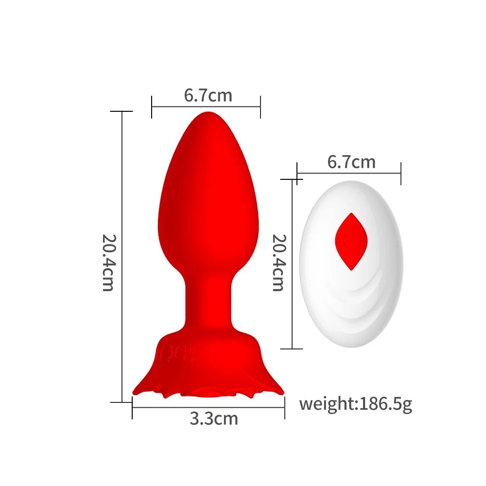 App / Wireless Remote Control Rose Anal Plug