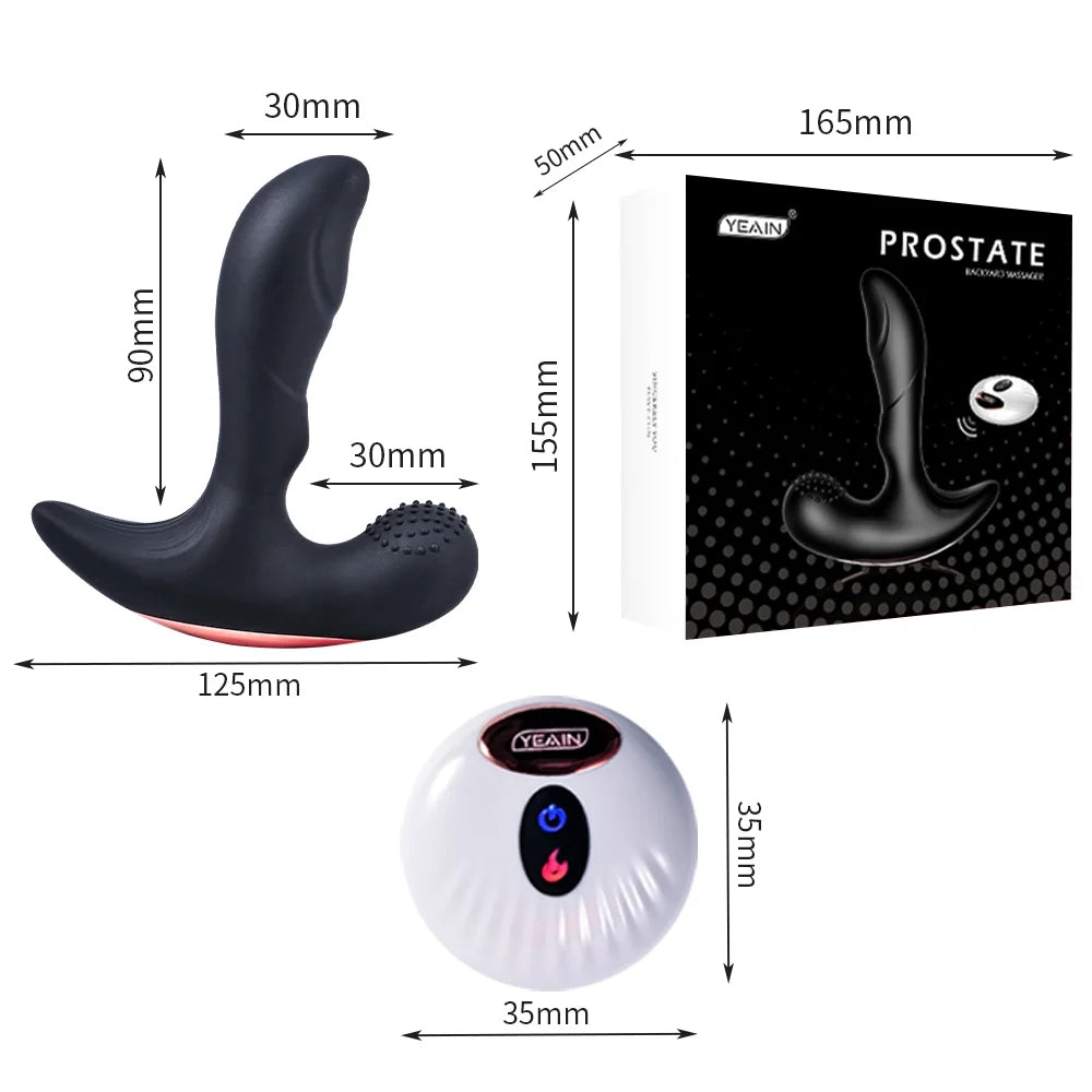 Adam - Wireless Remote Control Heating Double-vibration Prostate Massager