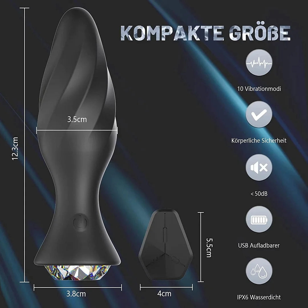 Gem Wireless Remote Control Anal Vibe Butt Plug