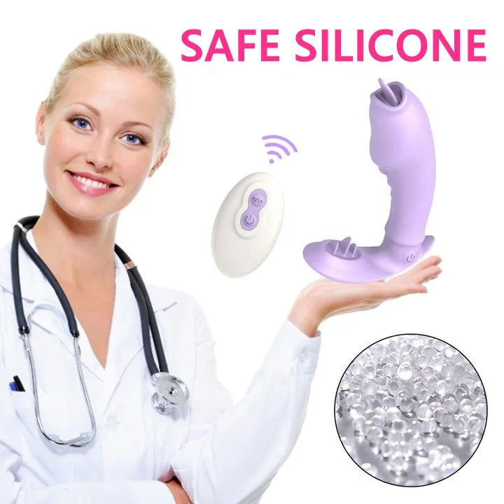 Remote Control Wearable Tongue Licking Panties Vibrator